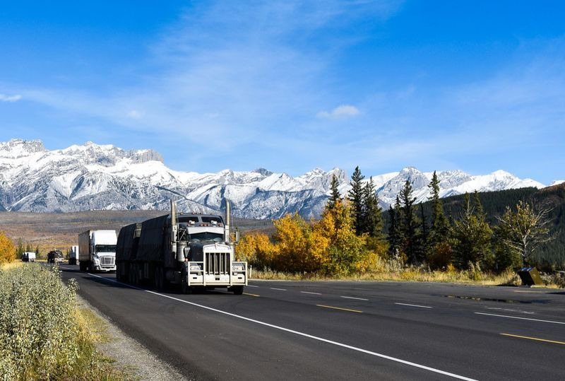 Truck with Canadian background